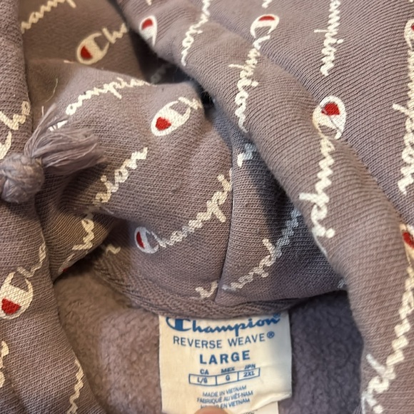 Champion purple cropped hoodie - Picture 2 of 3